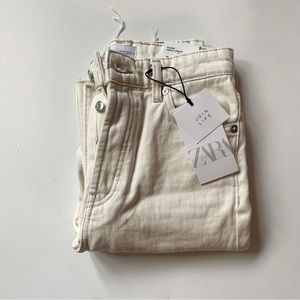 NWT! Zara High Rise Straight Fit Denim
